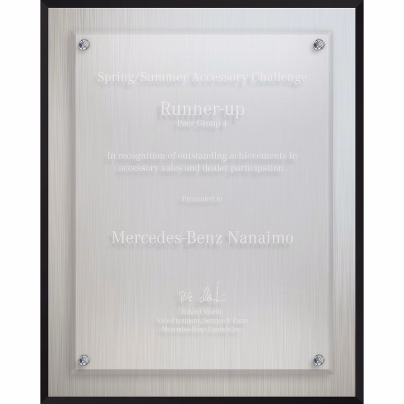 Econo Series Aluminum Plaque (8"x 10"x 1) Laser Engraved