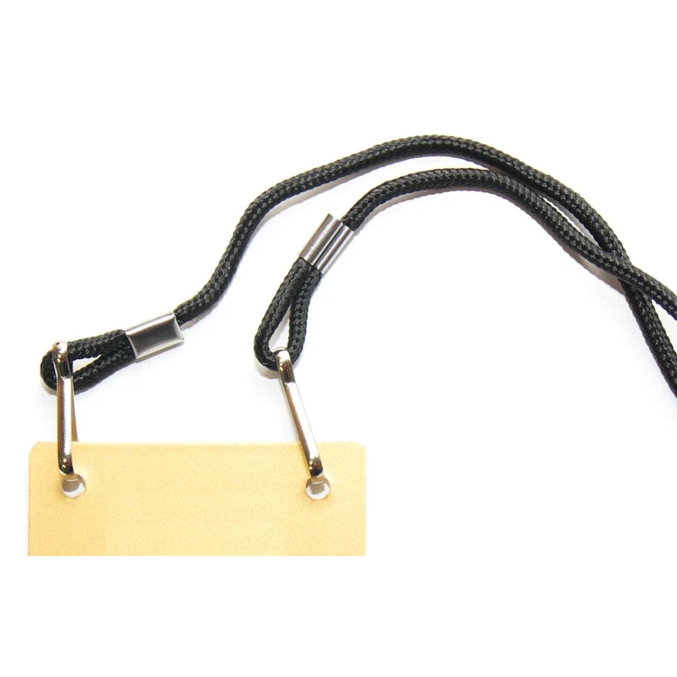 Badge Lanyard w/Double J-Hooks (Black) 1