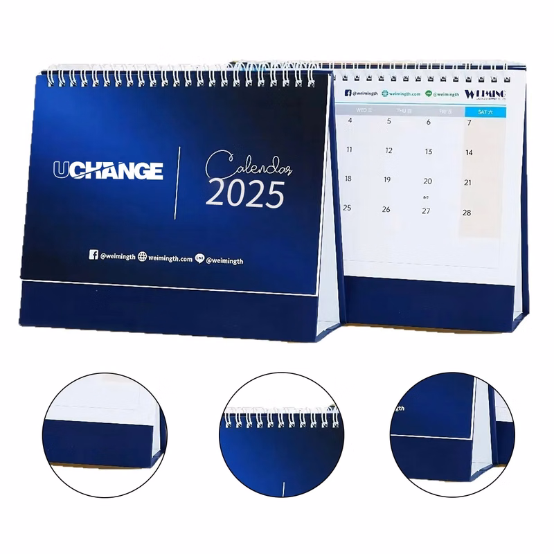 2026 Spiral Bound Tent Stand Desk Calendar