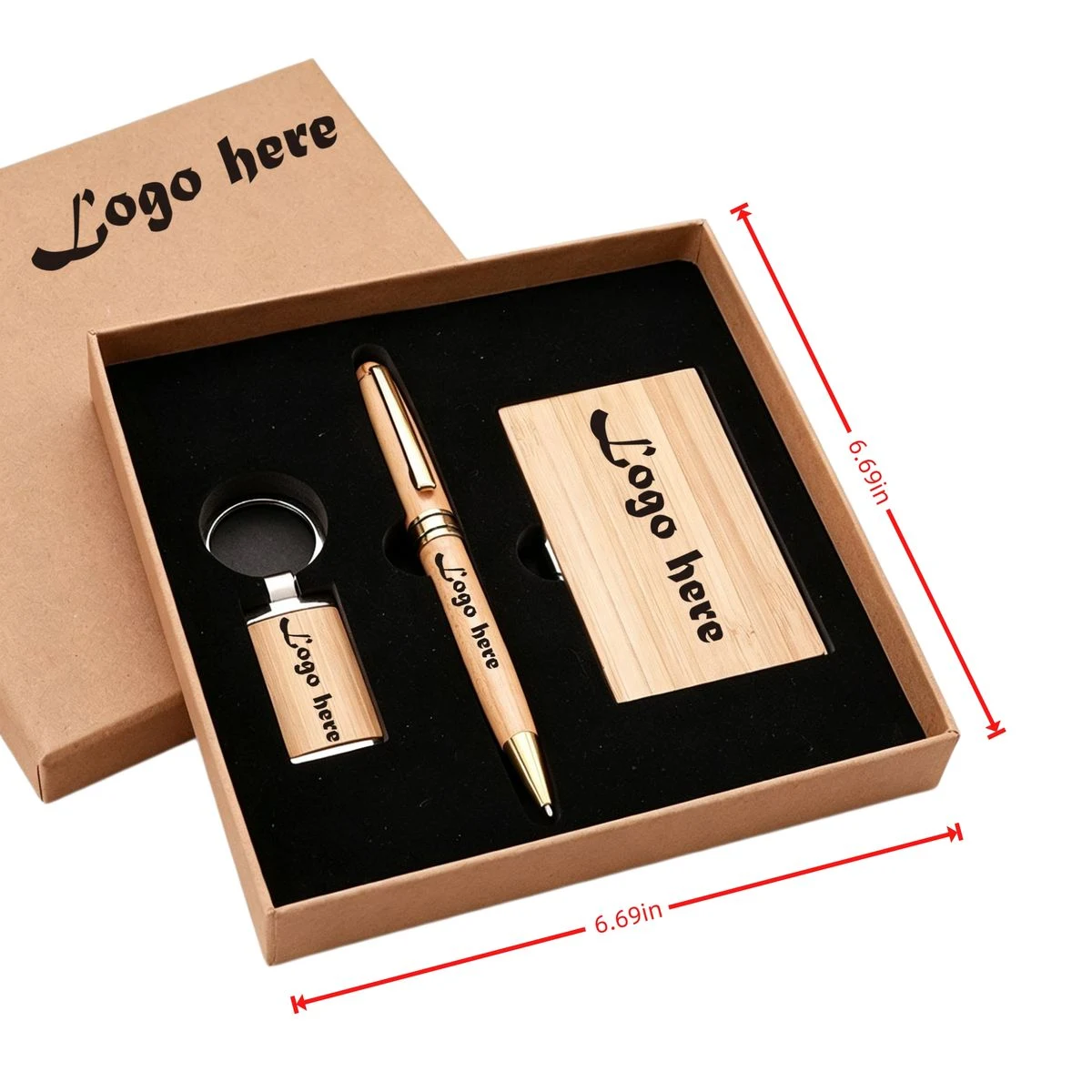 Natural Bamboo Office Accessory Gift Set 1