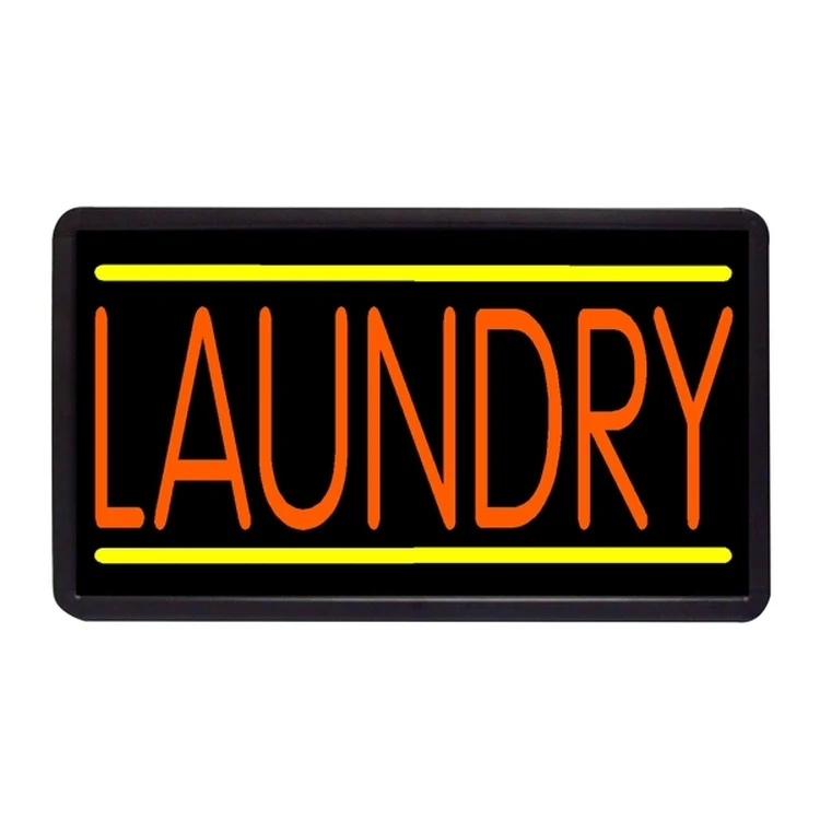 Laundry 13" x 24" Simulated Neon Sign 1
