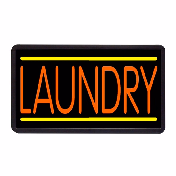 Laundry 13" x 24" Simulated Neon Sign