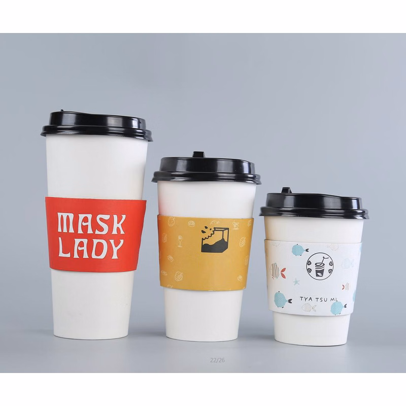 12 Oz Double Wall Coffee Cups Paper Cup With Lids