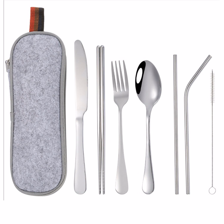 Seven-Piece Portable Tableware Set