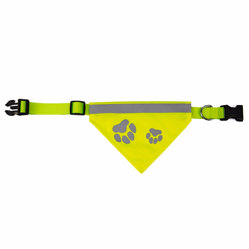 Adjustable Reflective Pet Collar Triangular Drool Towel