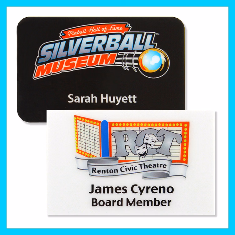 The Apollo full color name badge. 2"x3"