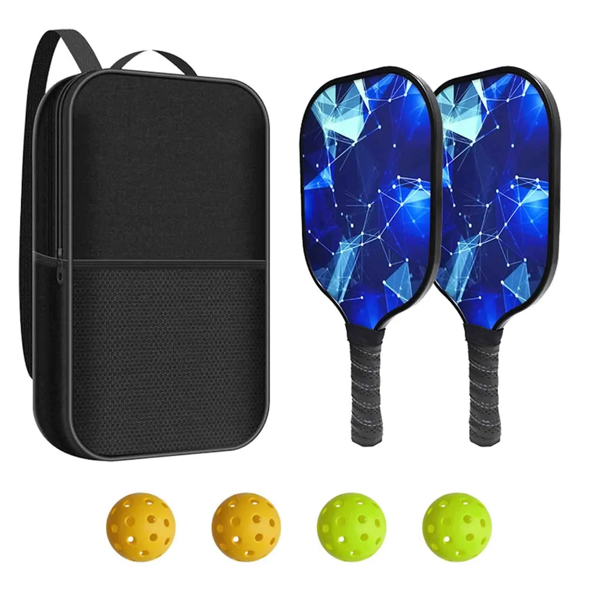 Premium Fiberglass Pickleball Set (2 rackets 4 balls 1 bag) 1
