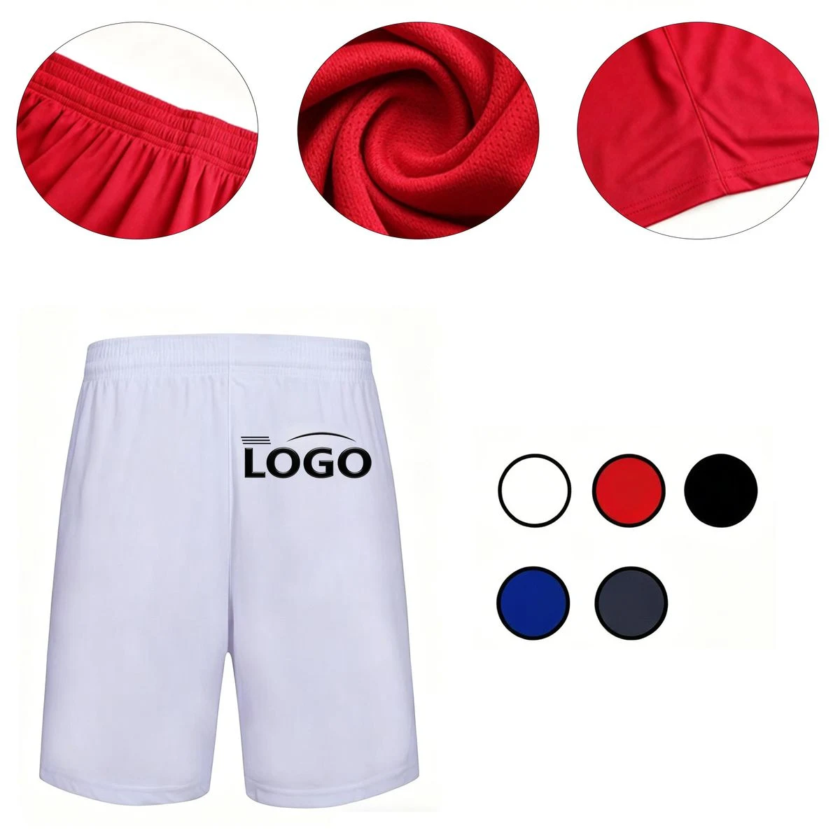Breathable Casual Shorts With Custom Printed Logo 1