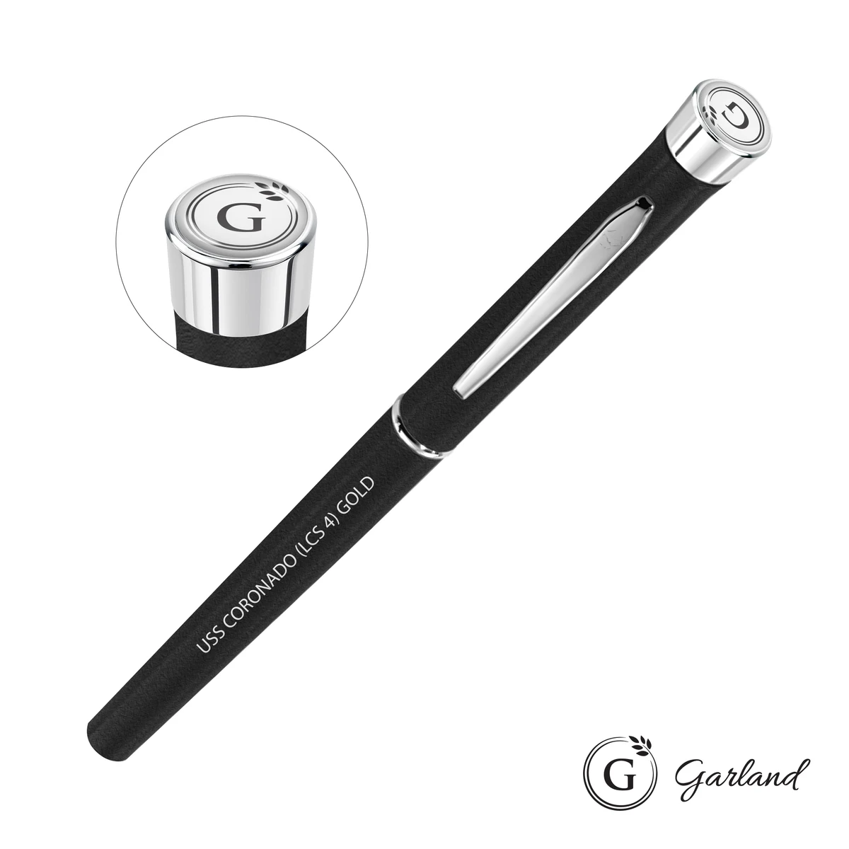 Garland® Tactical Textured Rollerball Pen - Chrome 1