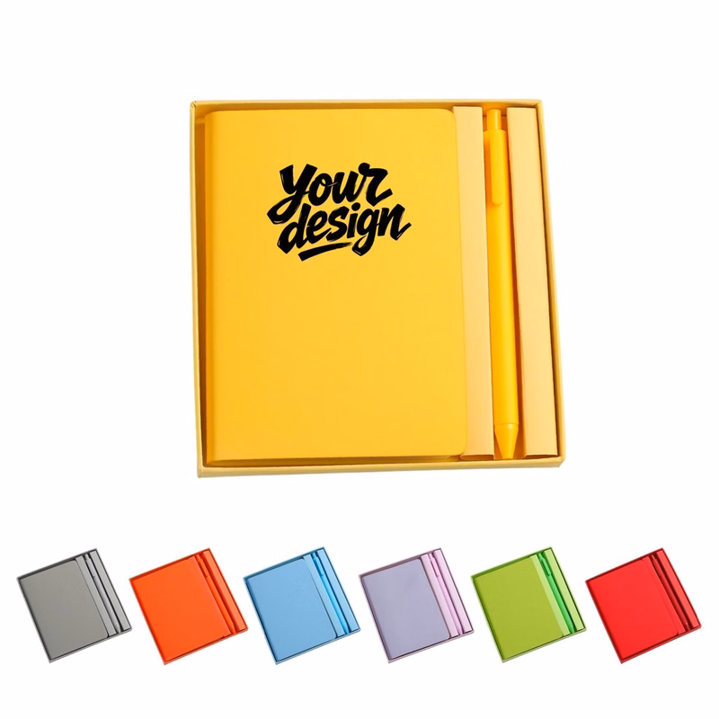 A6 Leather Pocket Notebook Set With Pen