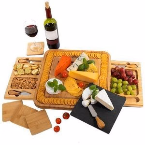 Vestaware Bamboo Cheese Board And Knife Set
