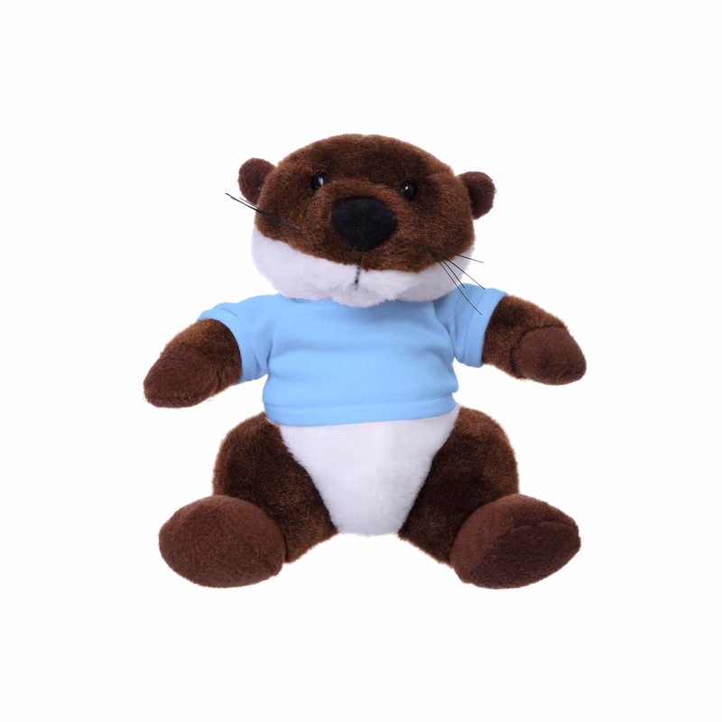Soft Plush Stuffed Sitting Otter wearing a T-Shirt