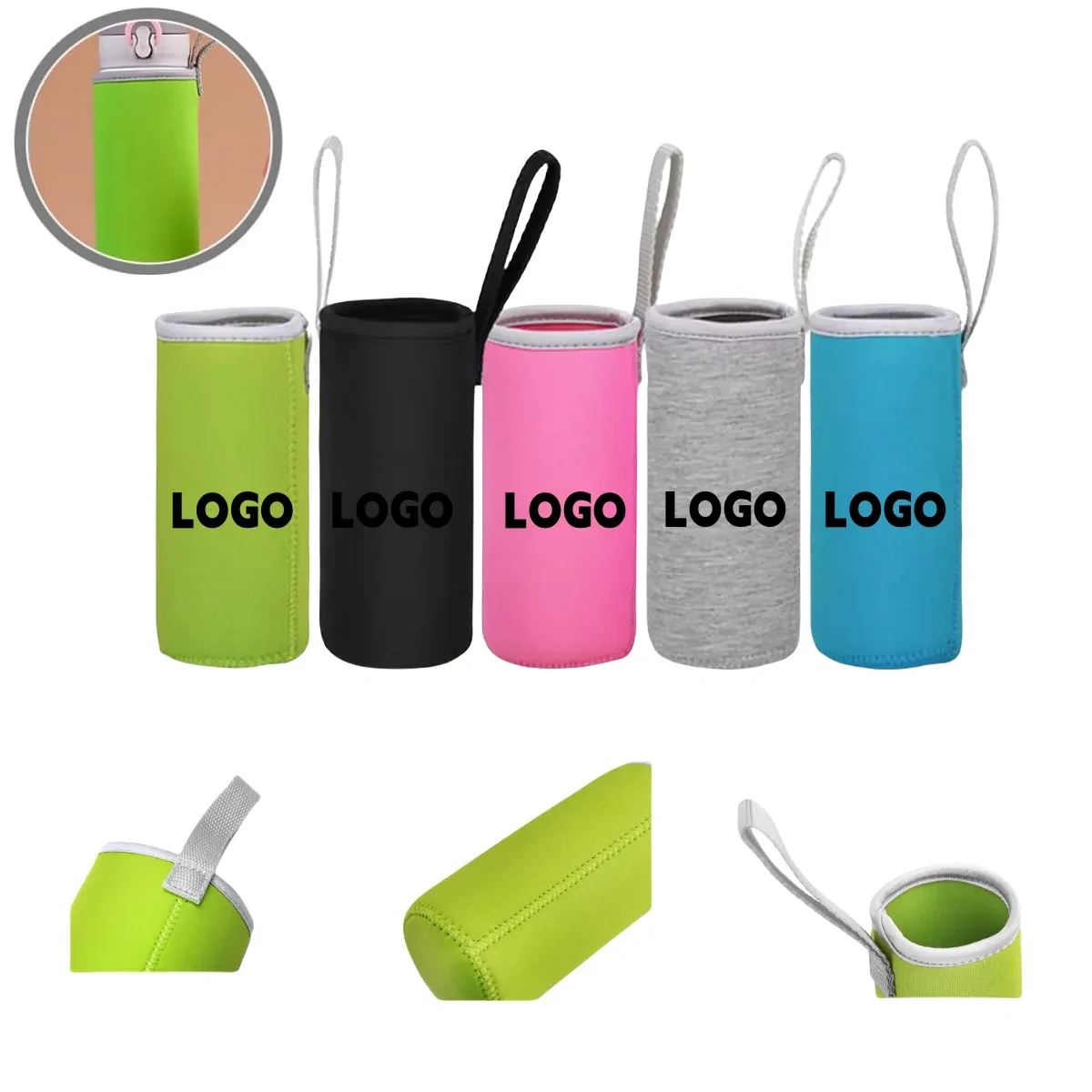 Neoprene Thermal Bottle Sleeve, custom can cooler with logo imprint 1