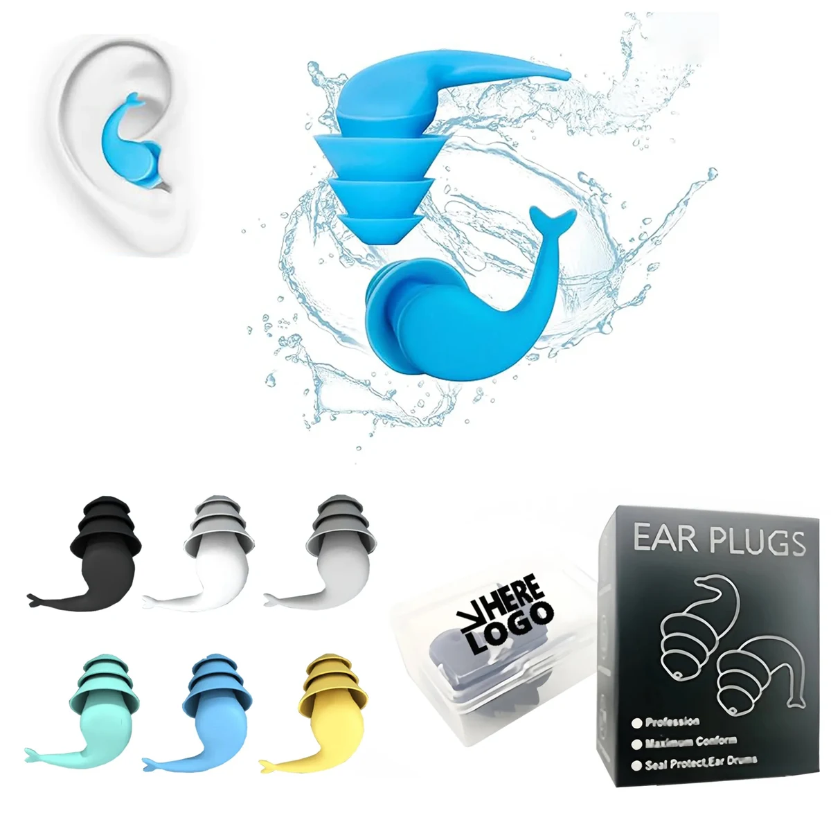 Silicone Noise Reduction Earplugs Three Layers 1