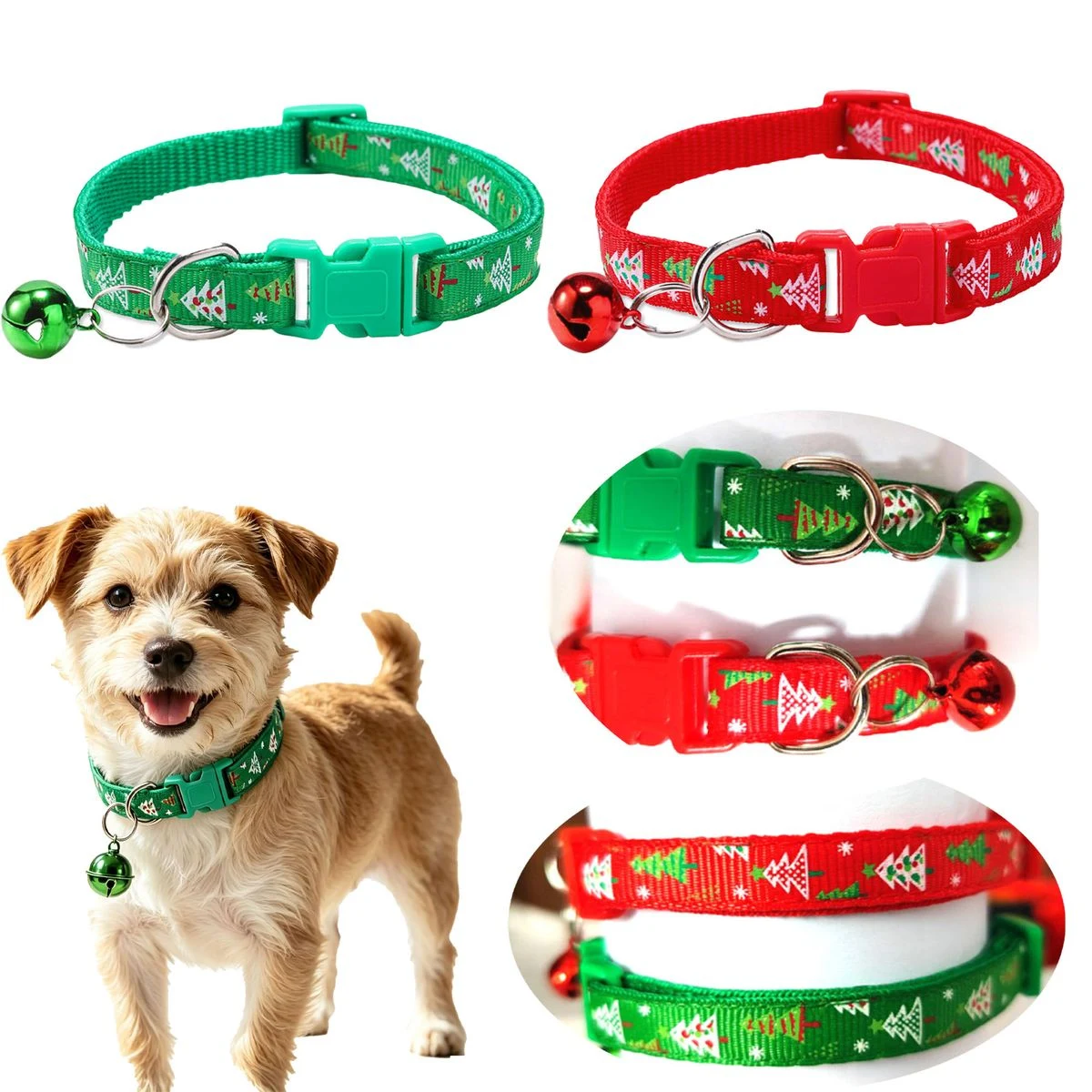 Adjustable Polyester Pet Christmas Collar 1