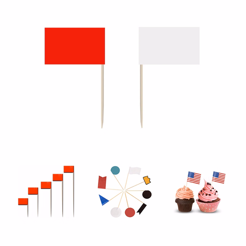 Custom Toothpick Flag With 2 1/2" Stick