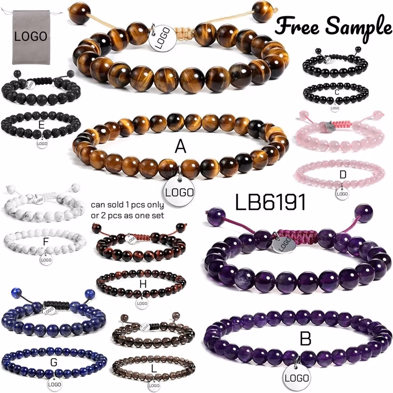 AAA Gemstone Bead Bracelets BULK Wholesale 2PCS Set