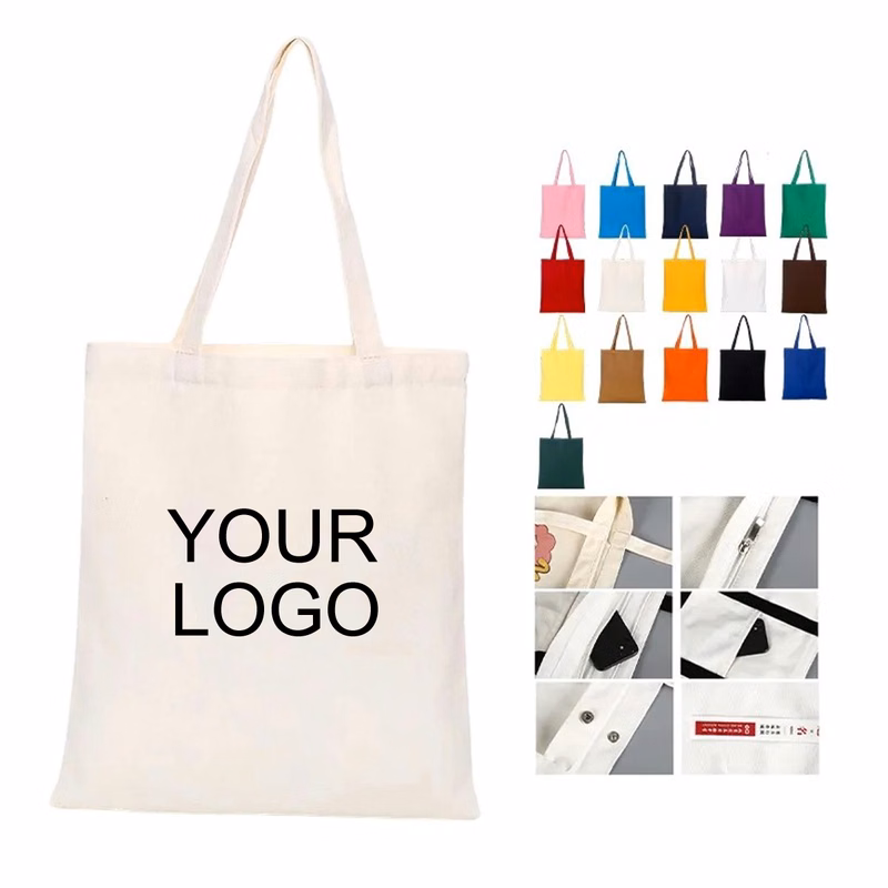 16.54" x 13.78" Polyester Cotton Tote Bag with Reinforced and Cross-Stitched Handles