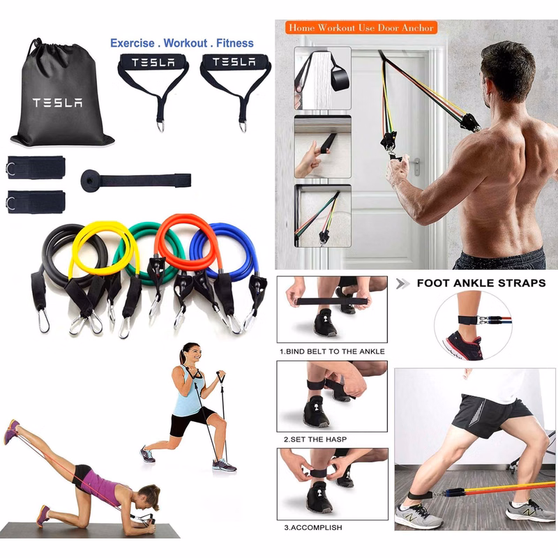 iBank ® Exercise Fitness Resistance Bands Set