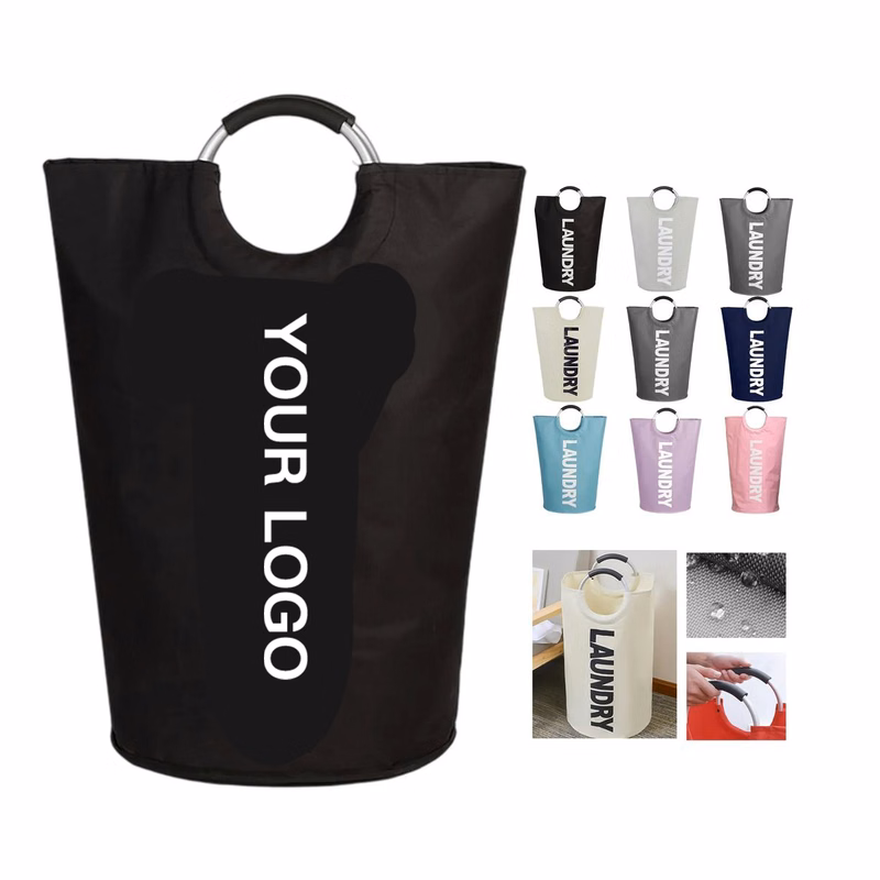 Oxford Laundry Basket with EVA Handles for Easy Carry