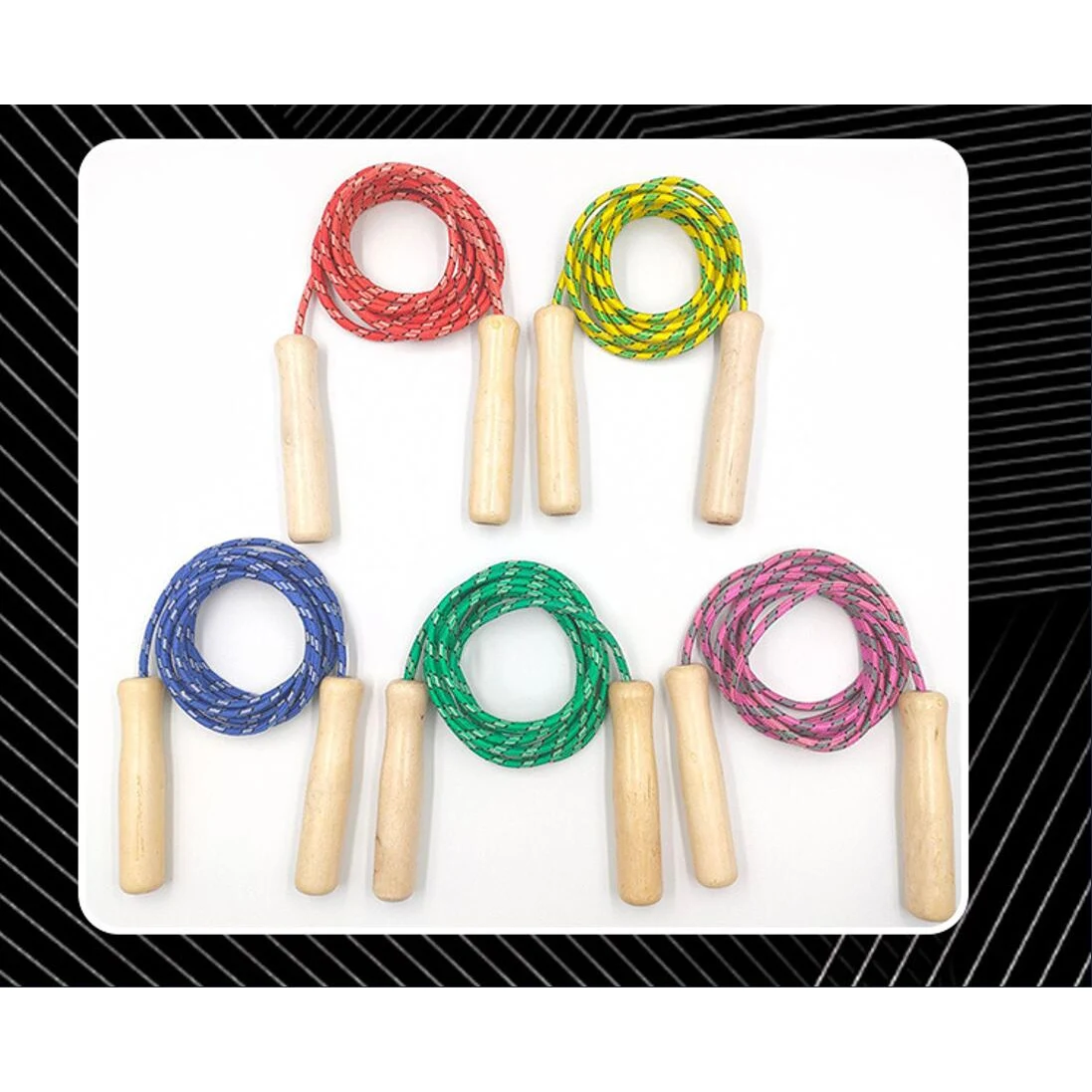 Adjustable Wooden Handle Jump Rope 1