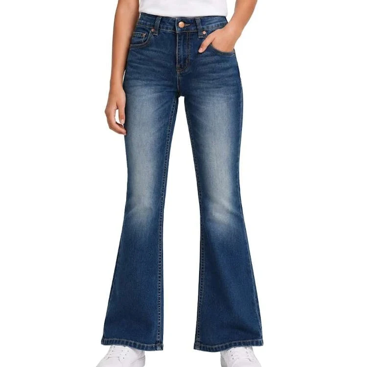 Girls Faded Skinny Jeans - Size 4-14 Medium Blue 1