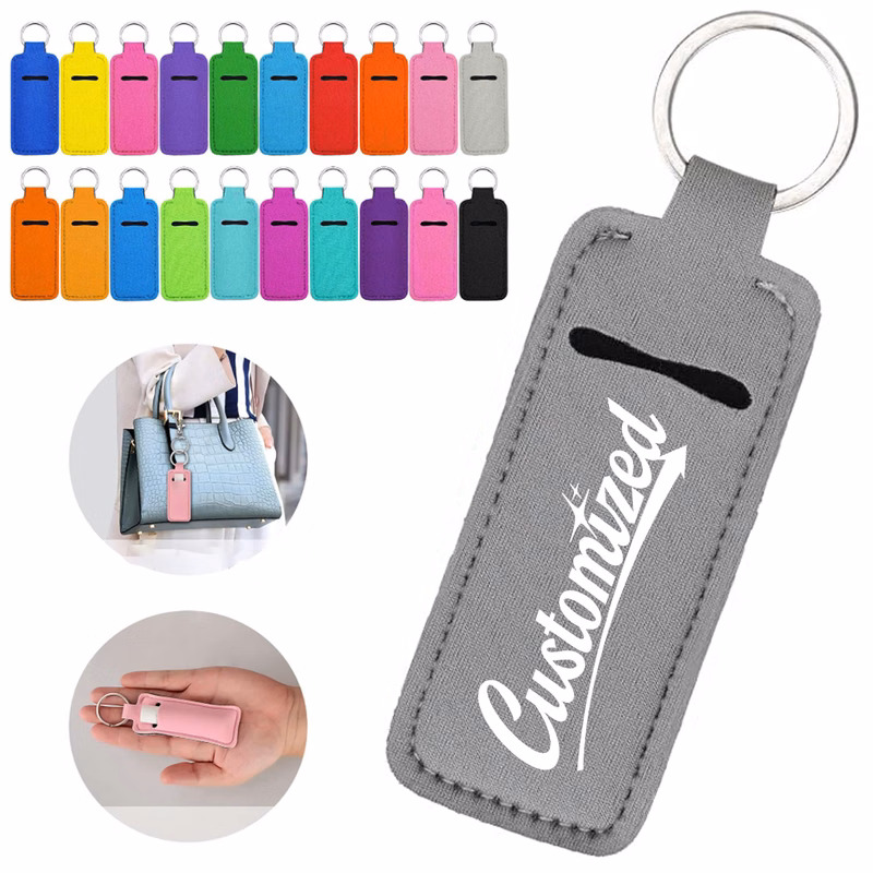 Neoprene Keychain Bottle Holder with Wrist Strap