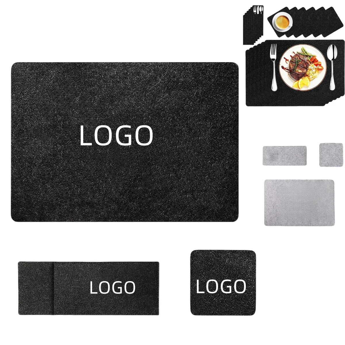 Heat Insulation Felt Pads Placemats Coasters Utensil Pockets 1