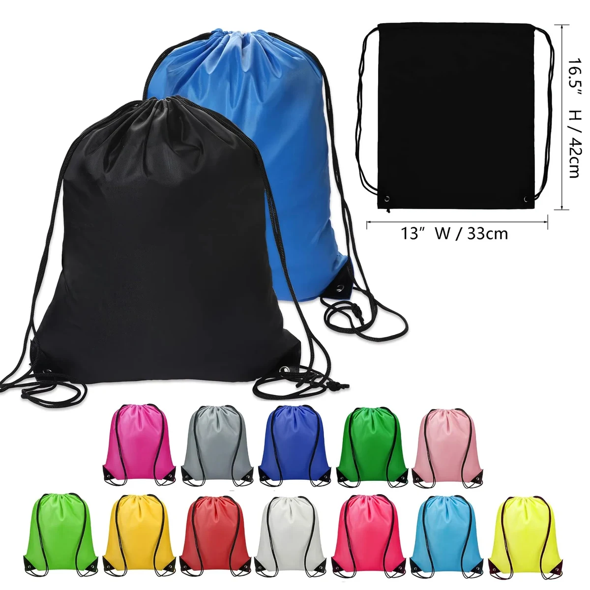 Polyester Drawstring Backpack With Custom Logo 1