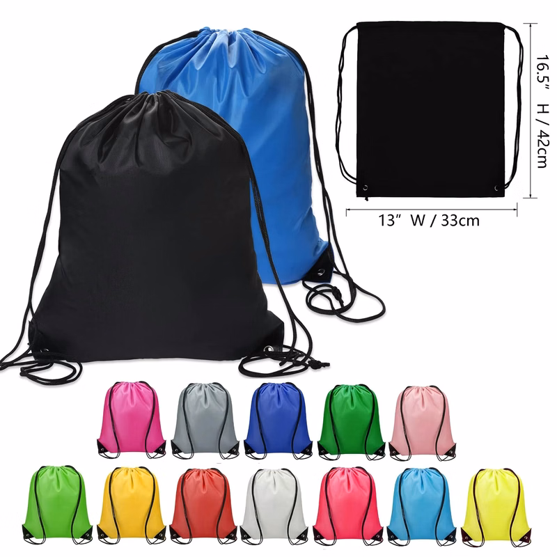 Polyester Drawstring Backpack With Custom Logo