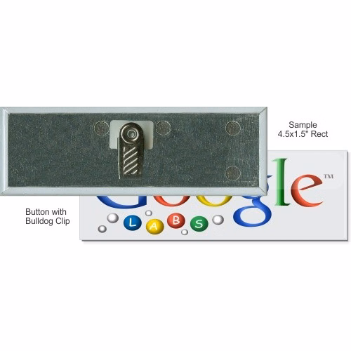 Bulldog Clip 4 1/2 Inch X 1 1/2 Inch Rectangular Button
