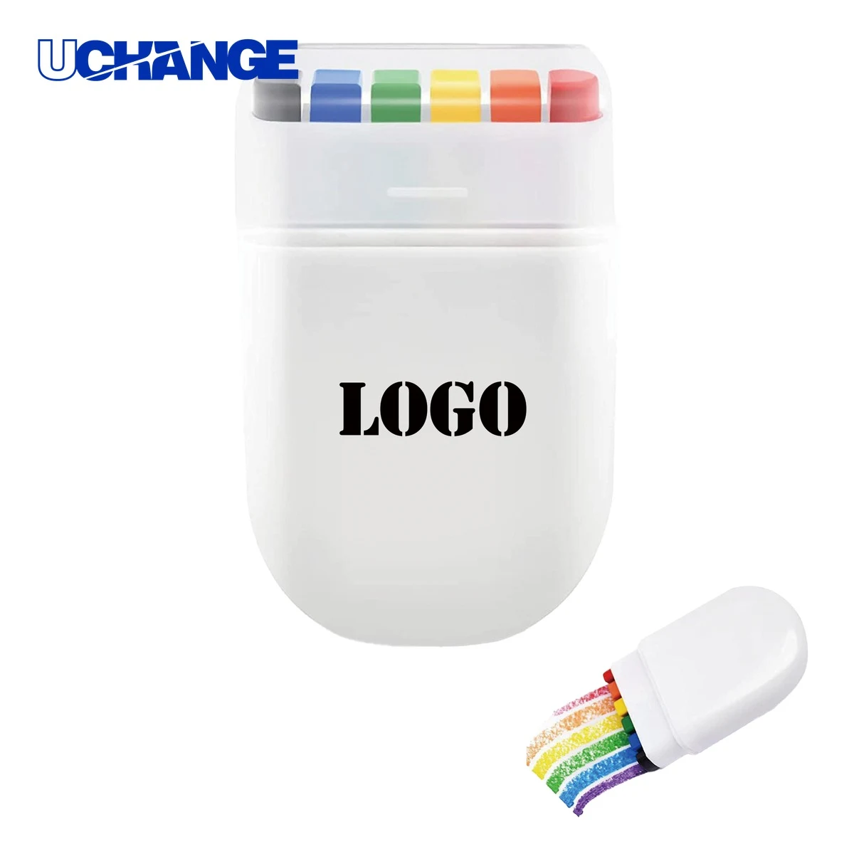 Rainbow Stripe Fan Brush Face Paint Stick 1