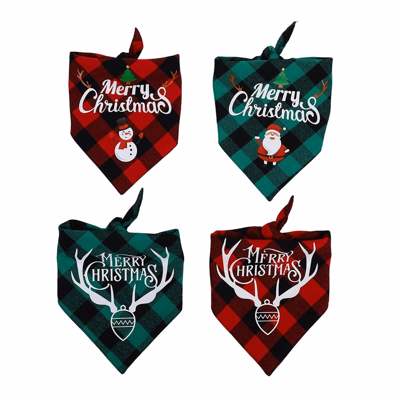 Christmas dog scarf