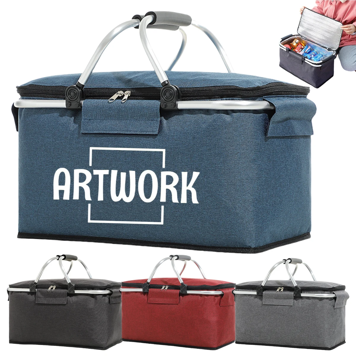 Portable Cooler Picnic Basket 1