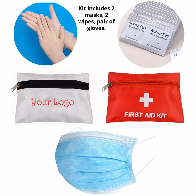 PPE Kit with Imprinted Zipper Pouch