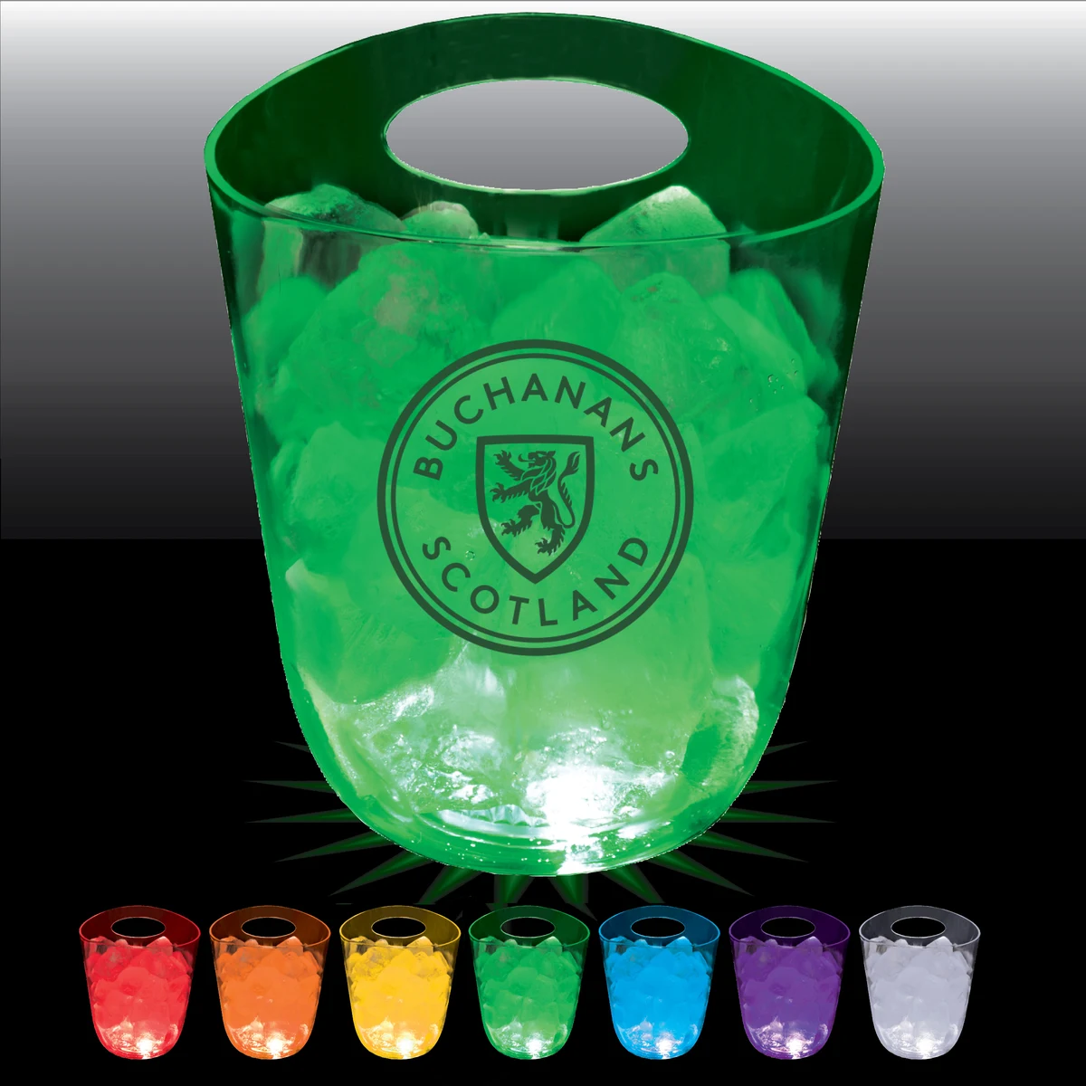 125oz Lites Up Plastic Champagne Ice Bucket with Handle 1