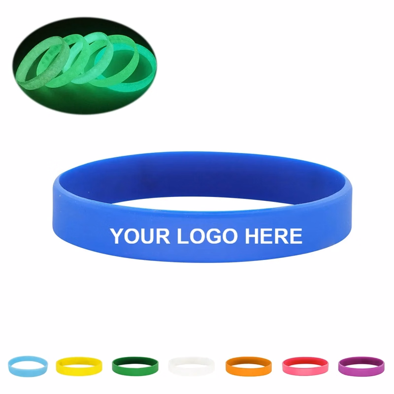 Indented Silicone Sport Glowing Wristbands