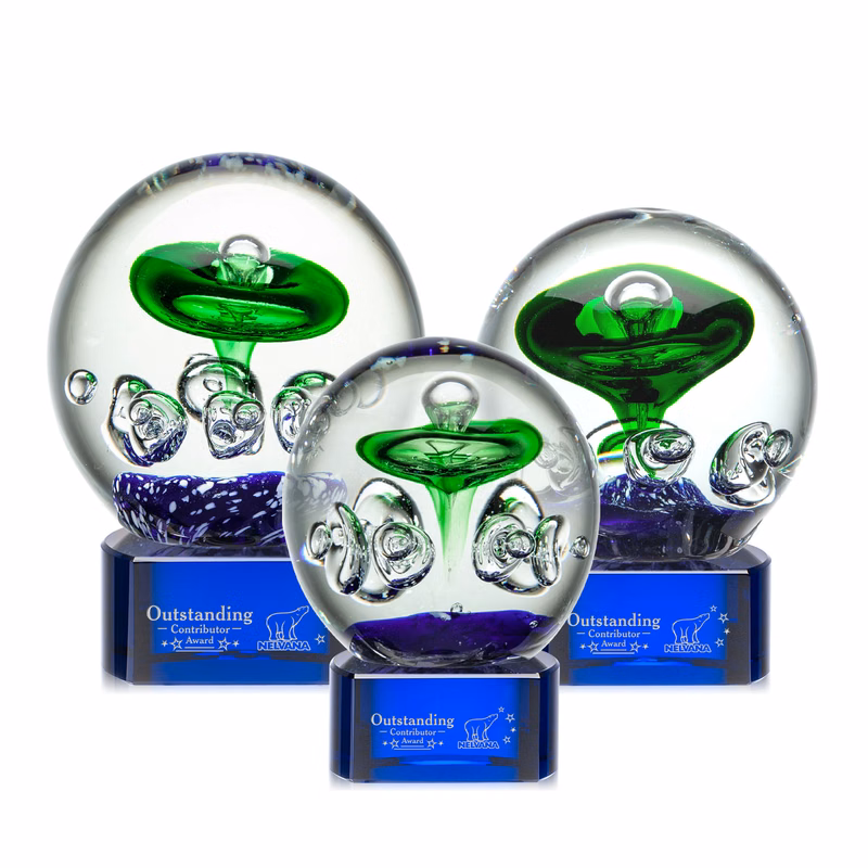 Aquarius Award on Paragon Base - Blue