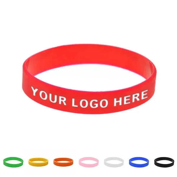 Custom 2.53" Debossed Color-Filled Silicone Wristband — Brand & Event Gift 1