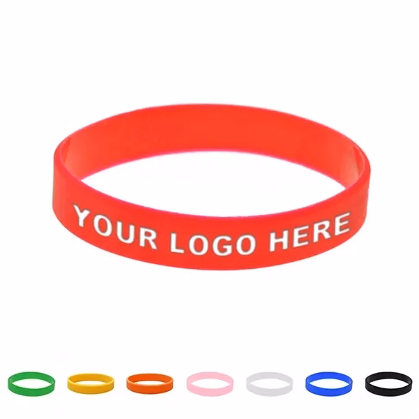 Custom 2.53" Debossed Color-Filled Silicone Wristband — Brand & Event Gift