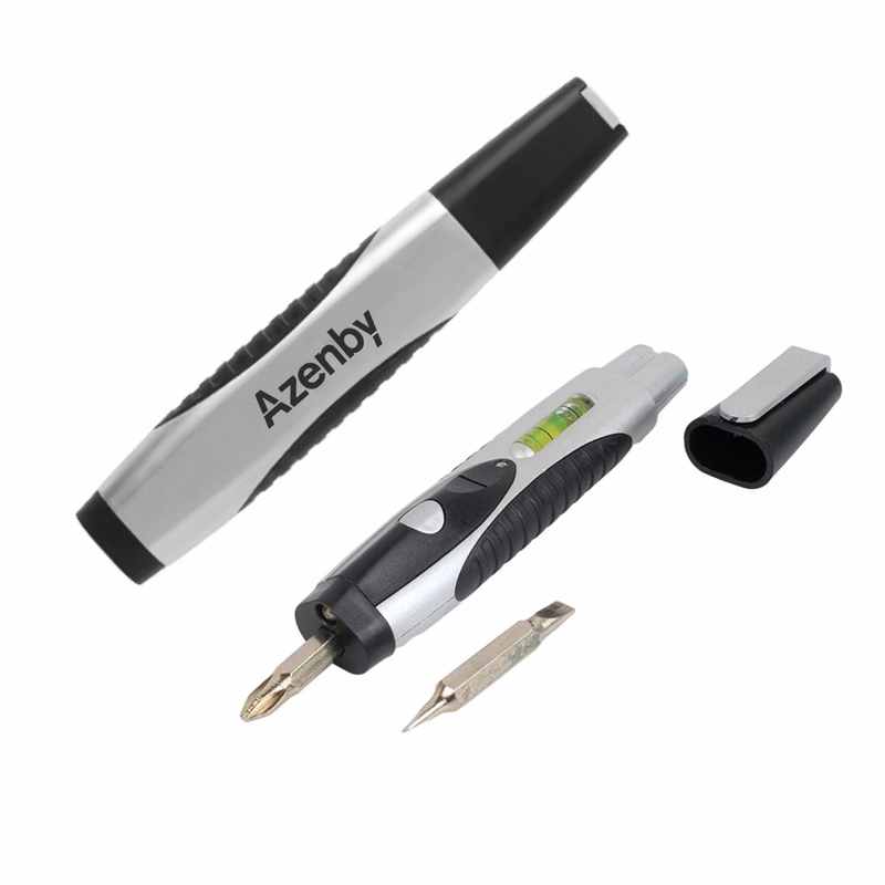 Screwdriver Pen with Level & LED Light