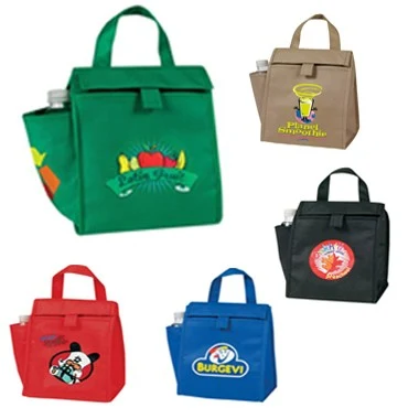 eco green lunch with bottle pocket 1