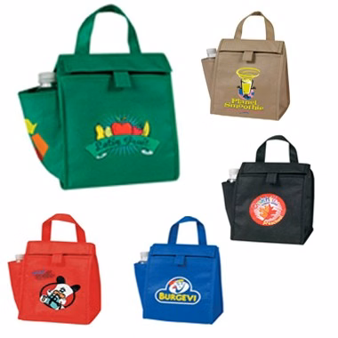 eco green lunch with bottle pocket