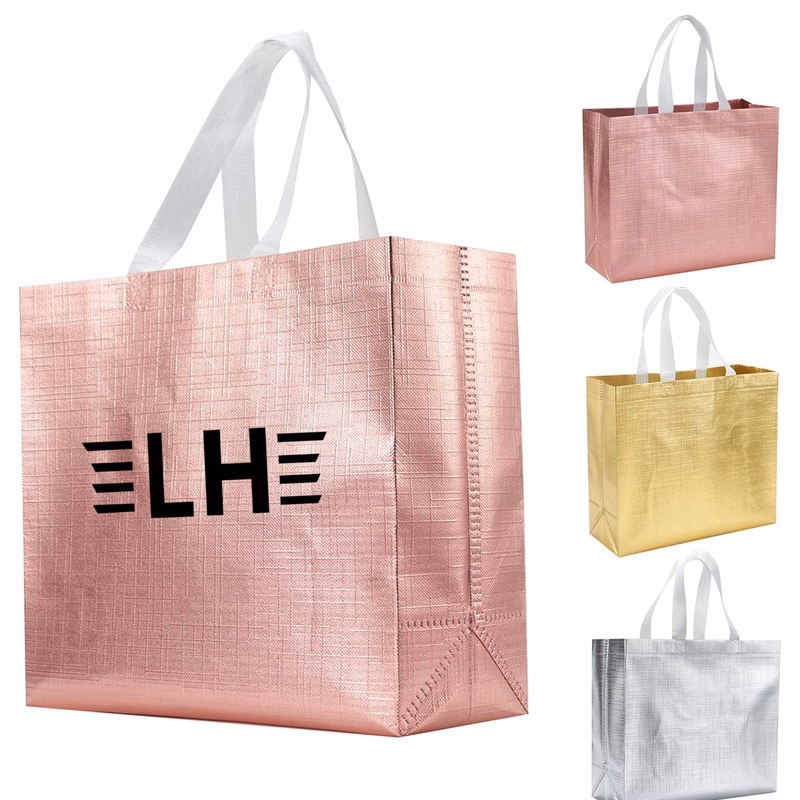Glossy Reusable Gift Tote Bag with Handle