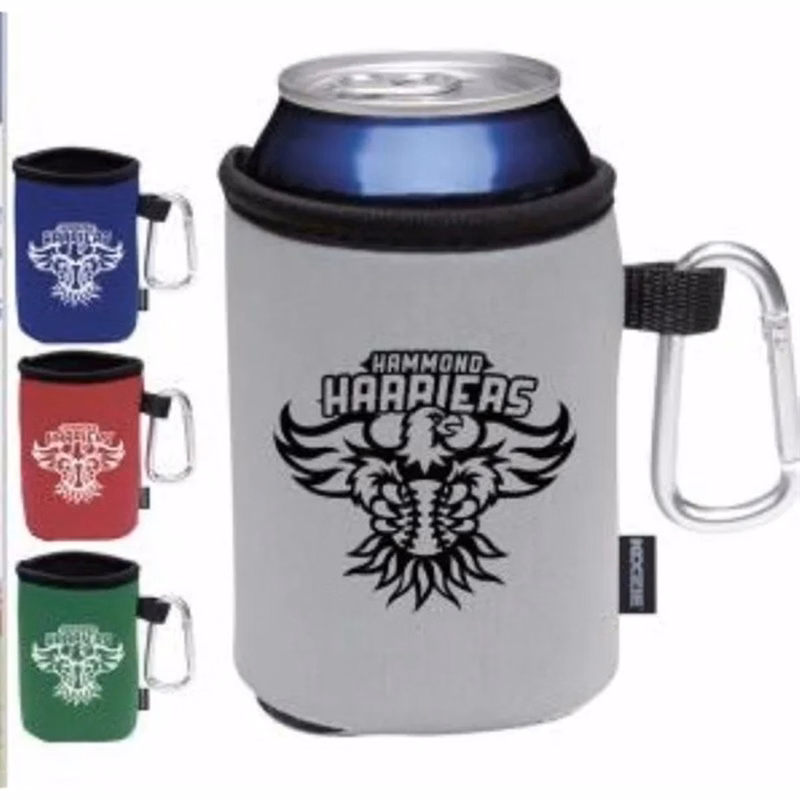 Collapsible Can Cooler With Carabiner