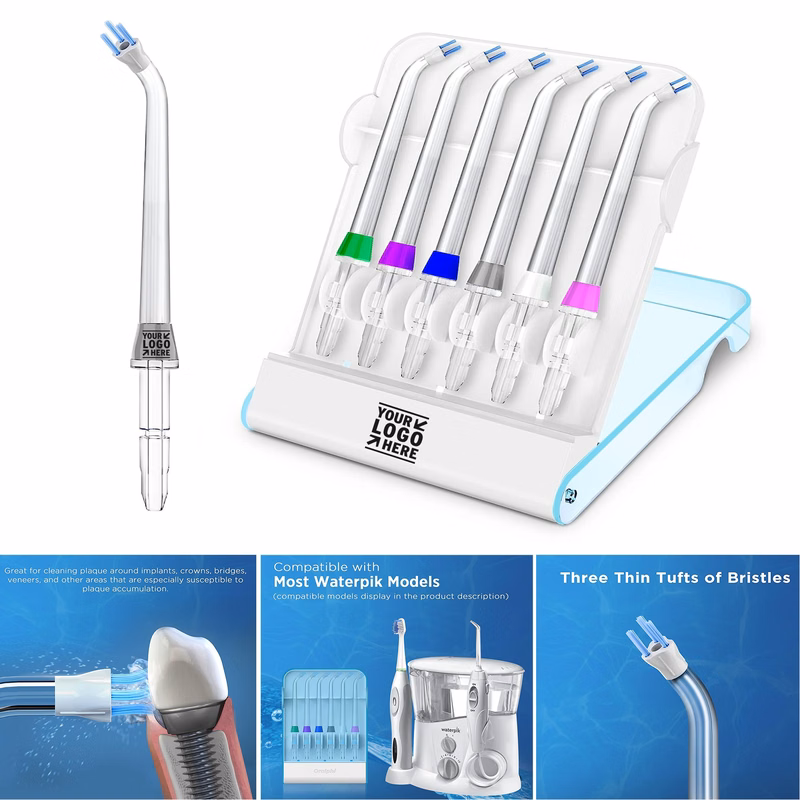 Compatible With Waterpik Water Flossers Plaque Remove Brisles 6Pcs Multiple Replacement Tips