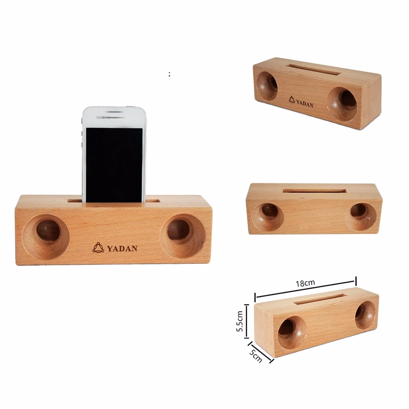 Mobile Phone Speaker Wood Holder Sound Amplifier