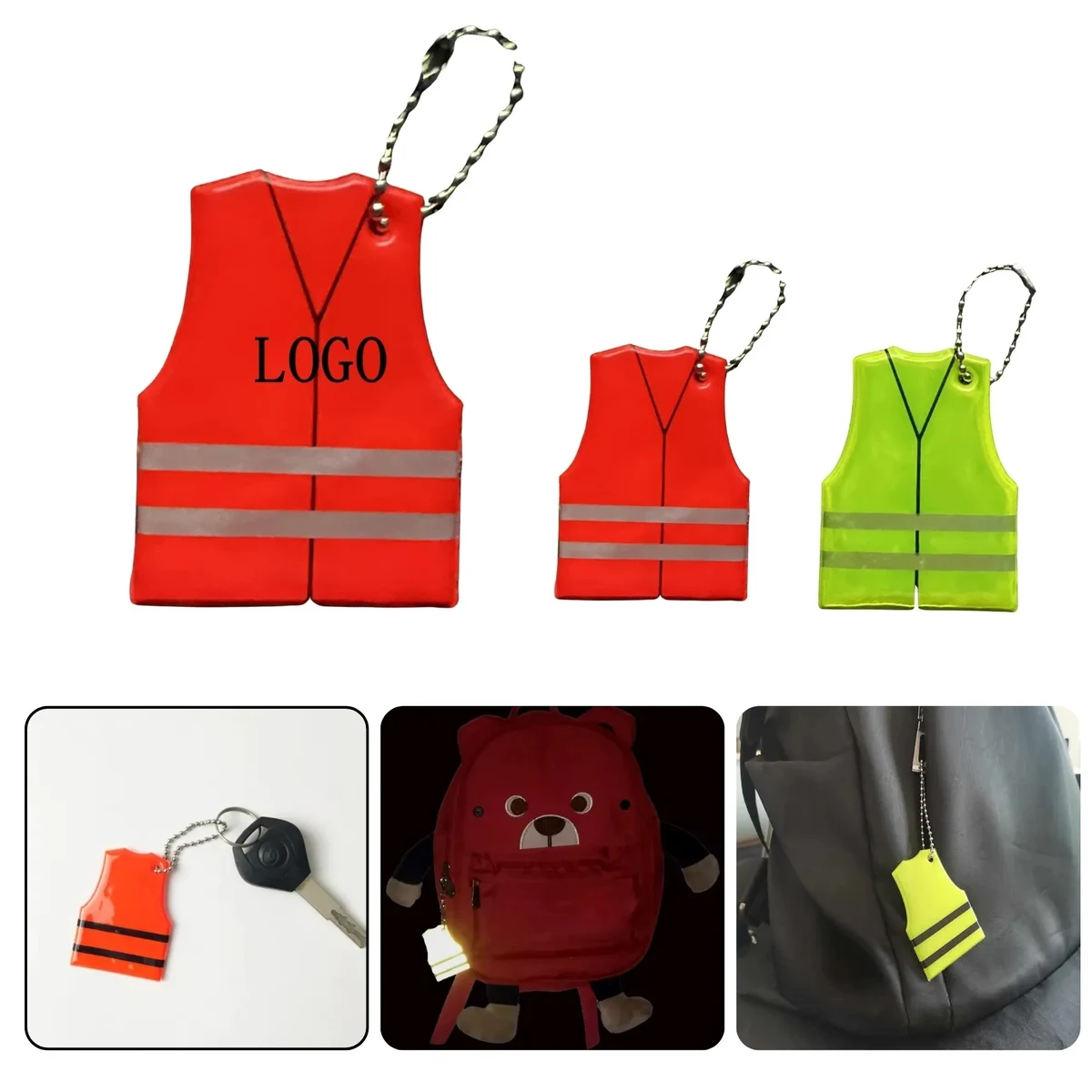 Reflective Safety Pendant Key Chains 1