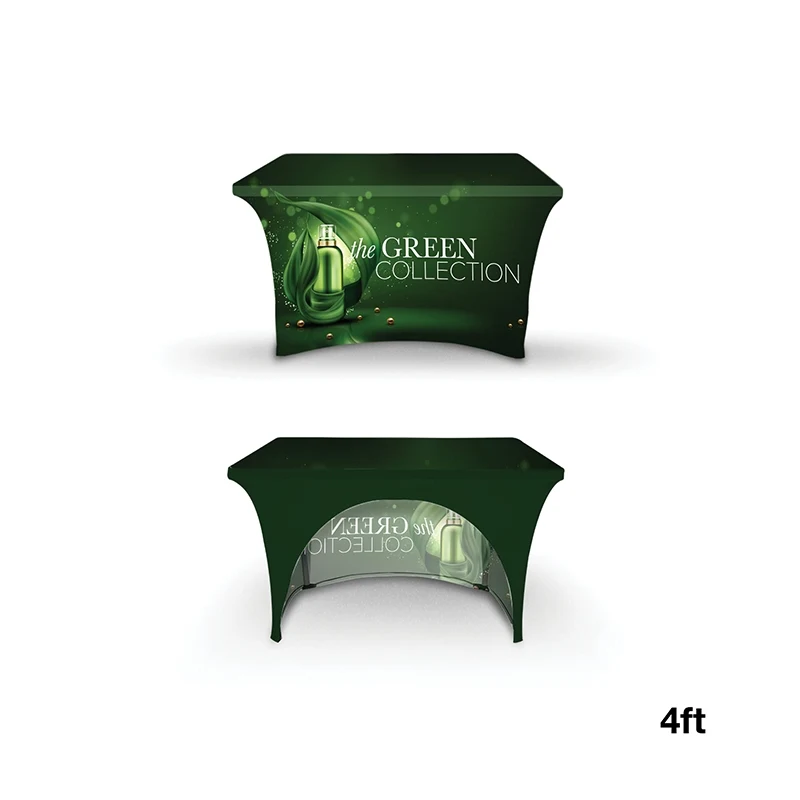 DisplaySplash 4' RPET Stretch Open Back Table Cover 1