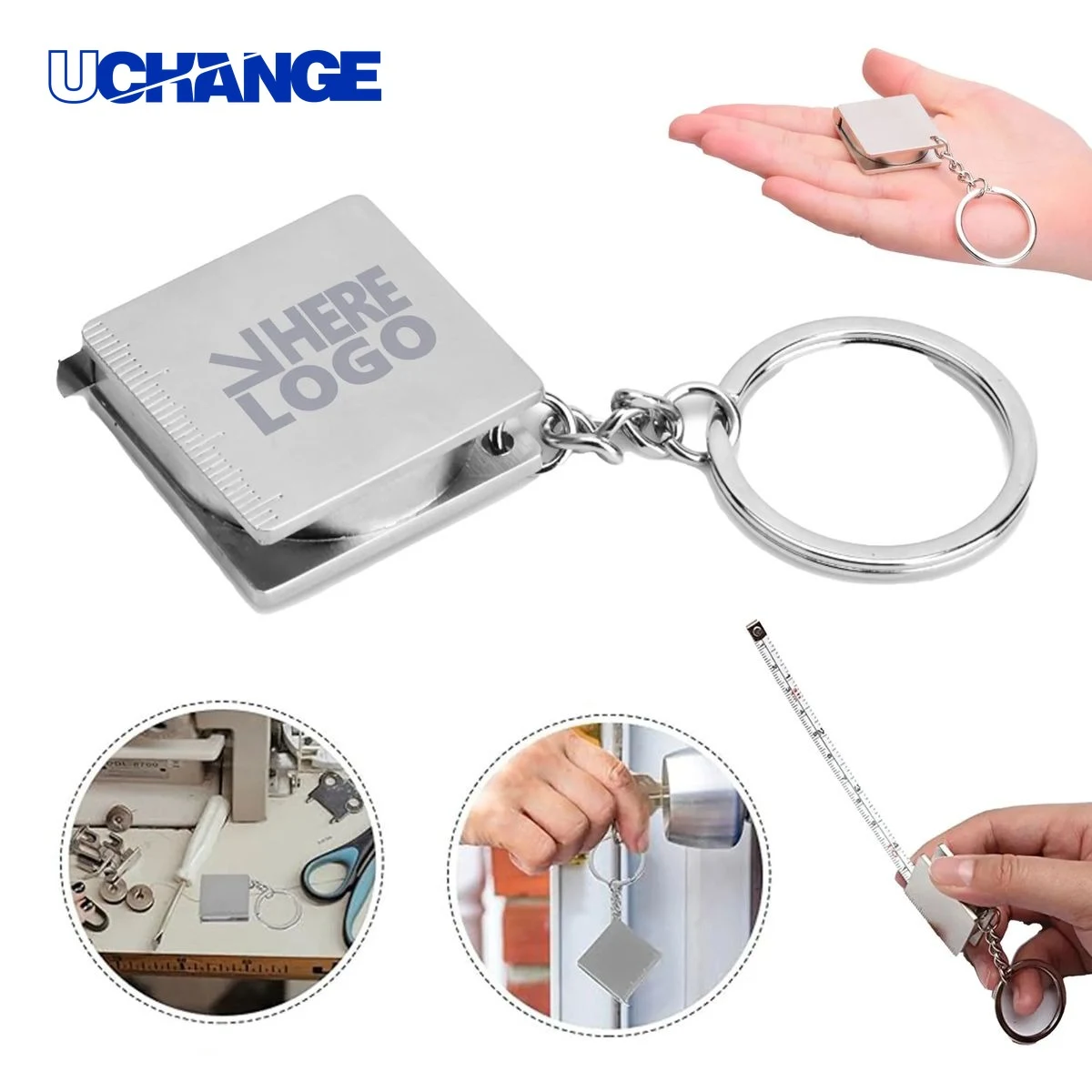 Square Tape Measure Keychain Tool 1